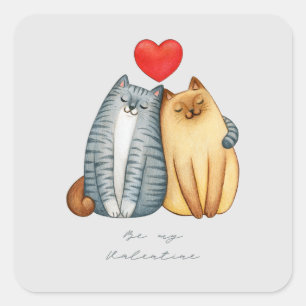 Happy Valentine Day 2023 st valentijn 14 februari Vierkante Sticker