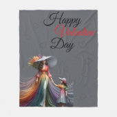 Happy Valentine Day Fleece Deken (Voorkant)