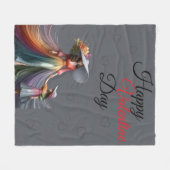 Happy Valentine Day Fleece Deken (Voorkant (Horizontaal))