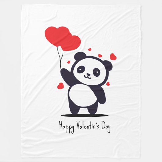 happy Valentine Day Fleece Deken (Voorkant)