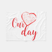 Happy Valentine Day Fleece Deken (Voorkant (Horizontaal))