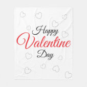 Happy Valentine Day Fleece Deken (Voorkant)