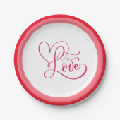 Happy Valentine Day Papieren Bordje (Voorkant)