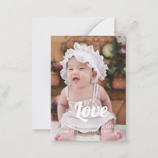 Happy valentine day personilay-fotokaart notitiekaartje (Voorkant)