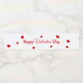 Happy Valentine Day  Waterfles Etiket (Enkel label)