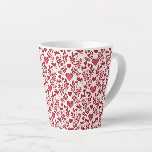 Happy Valentine Design  Kaffeetasse Milchtasse Latte Mok (Rechterhoek)