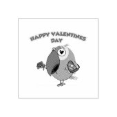 happy valentine parrot 	rubberstempel (Afrduk)