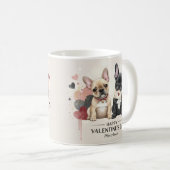 Happy Valentine’s Day French Bulldog Mug – Cute Koffiemok (Voorkant rechts)