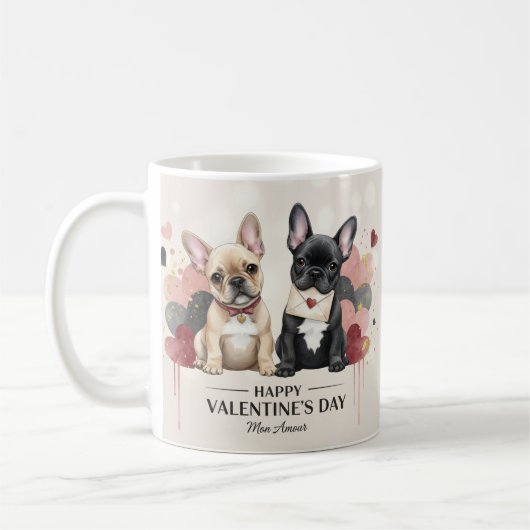 Happy Valentine’s Day French Bulldog Mug – Cute Koffiemok (Links)