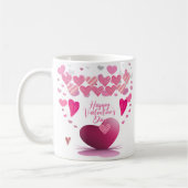 Happy Valentine’s Day Heart Pattern Mug (Gauche)