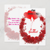 Happy Valentine’s Day Informatiekaartje (Voorkant / Achterkant)