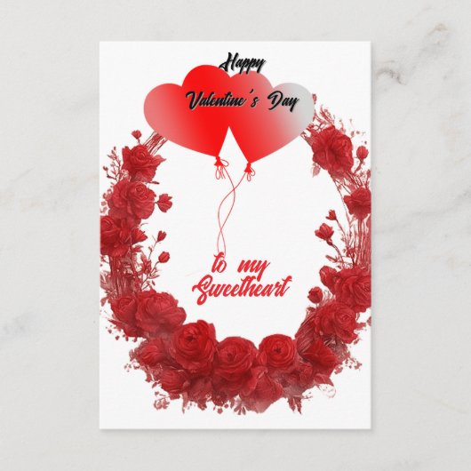Happy Valentine’s Day Informatiekaartje (Voorkant)
