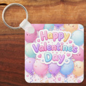 Happy Valentine’s Day Keychain | Romantic Love Key (Voorkant)