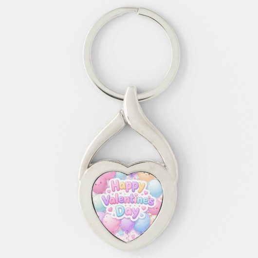 Happy Valentine’s Day Keychain | Romantic Love Key (Voorkant)