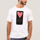 Happy Valentine’s Day Minimalist T-Shirt | Pink He (Devant)