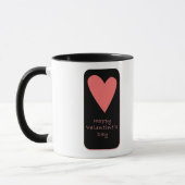 Happy Valentine’s Day Mug | Pink Heart Design (Gauche)