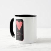 Happy Valentine’s Day Mug | Pink Heart Design (Devant gauche)