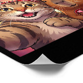 Happy Valentines 2026 Cute Cat Capybara Party Art  Poster (Hoek)