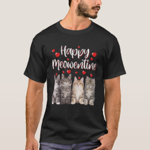 Happy Valentines Day 2022 Cute Cats Kitten Matchin T-shirt