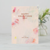 Happy Valentines Day Abstracte Art Folie Kaart (Staand Voorkant)