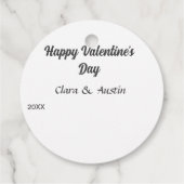 Happy Valentine's day add name date simple minimal Bedankjes Labels (Achterkant)
