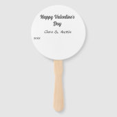 Happy Valentine's day add name date simple minimal Handwaaier (Achterkant)