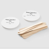 Happy Valentine's day add name date simple minimal Handwaaier (Niet-gemonteerd)