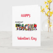 HAPPY VALENTINE'S DAY ASSISTANT TEACHER KAART (Gele Bloem)