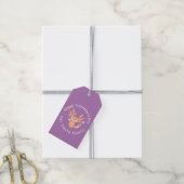 Happy Valentines Day Axolotl Paars Cadeaulabel (Met Touw)