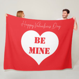 Happy Valentine's Day Be Mine Boyfriend Vriendin Fleece Deken
