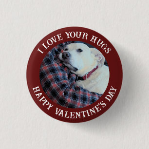 Happy Valentine's Day Best Daddy Schattige Dog Fot Ronde Button 3,2 Cm