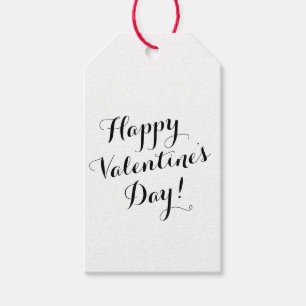 Happy Valentine's Day black script kalligrafie Cadeaulabel