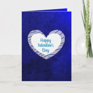 Happy Valentine's Day Blue Ombre Kaart