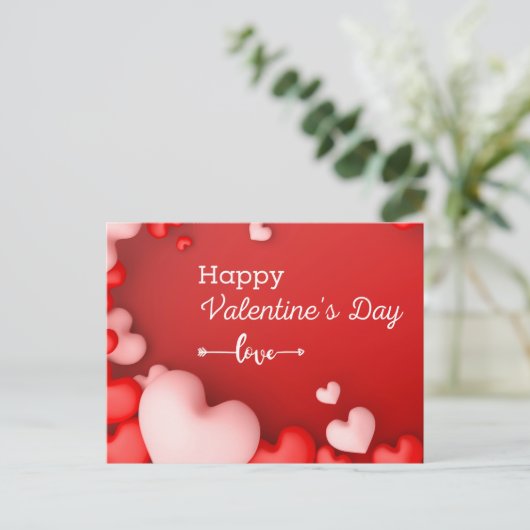 Happy Valentine's Day Briefkaart (Staand voorkant)