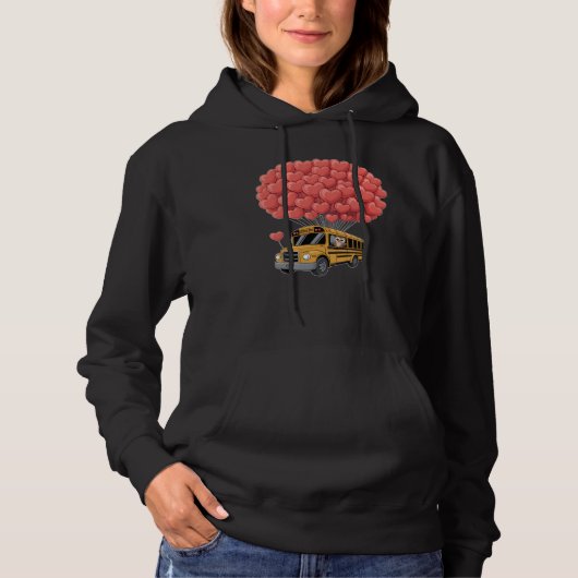 Happy Valentine's Day Bus with Owl Hoodie (Voorkant)