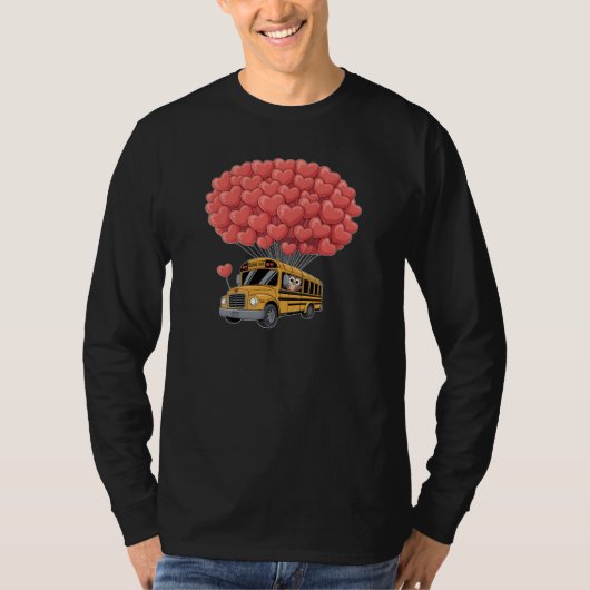 Happy Valentine's Day Bus with Owl T-shirt (Voorkant)