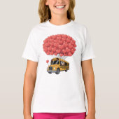 Happy Valentine's Day Bus with Owl T-shirt (Voorkant)