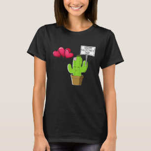 Happy Valentines Day Cactus Plant Love Heart T-shirt