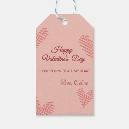 Happy Valentine's Day Cadeaulabel (Voorkant)