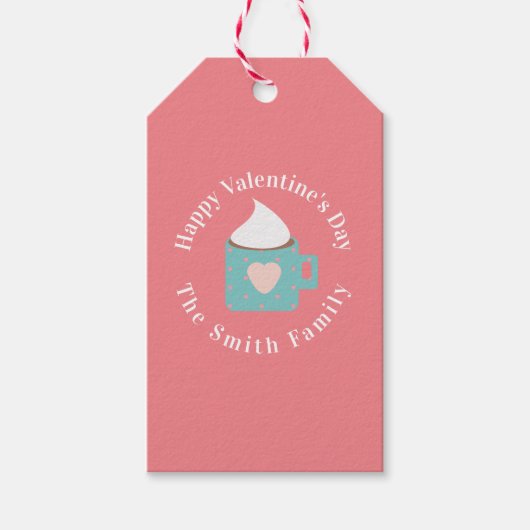 Happy Valentines Day Camp Fire Chocolade Cadeaulabel (Voorkant)