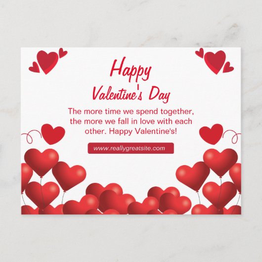Happy Valentine's Day Card Briefkaart (Voorkant)