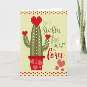 Happy Valentines Day Card Cactus Hearts Typografie Feestdagen Kaart