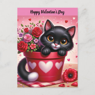 Happy Valentine's Day Cat briefkaart