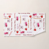 Happy Valentine's Day Couple  Bathroom Towel Sets  Bad Handdoek (Handdoek)