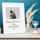 Happy Valentine's day couple photo modern simple t Fotoplaat (Zijkant)