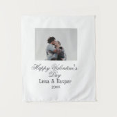 Happy Valentine's day couple photo modern simple t Wandkleed (Voorkant)