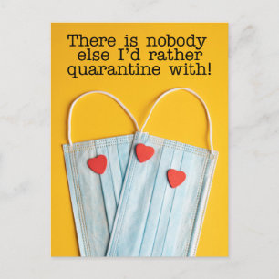 Happy Valentine's Day Covid Face Mask Quarantine Feestdagenkaart