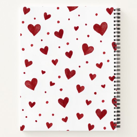 Happy Valentine's Day Custom Photo Notebook Notitieboek (Achterkant)