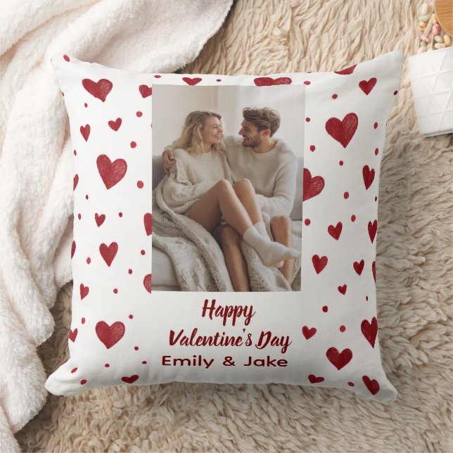 Happy Valentine's Day | Custom Photo Pillow Kussen (Deken)