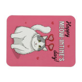 Happy Valentines Day Cute Cat With Heart Headband Magneet (Horizontaal)